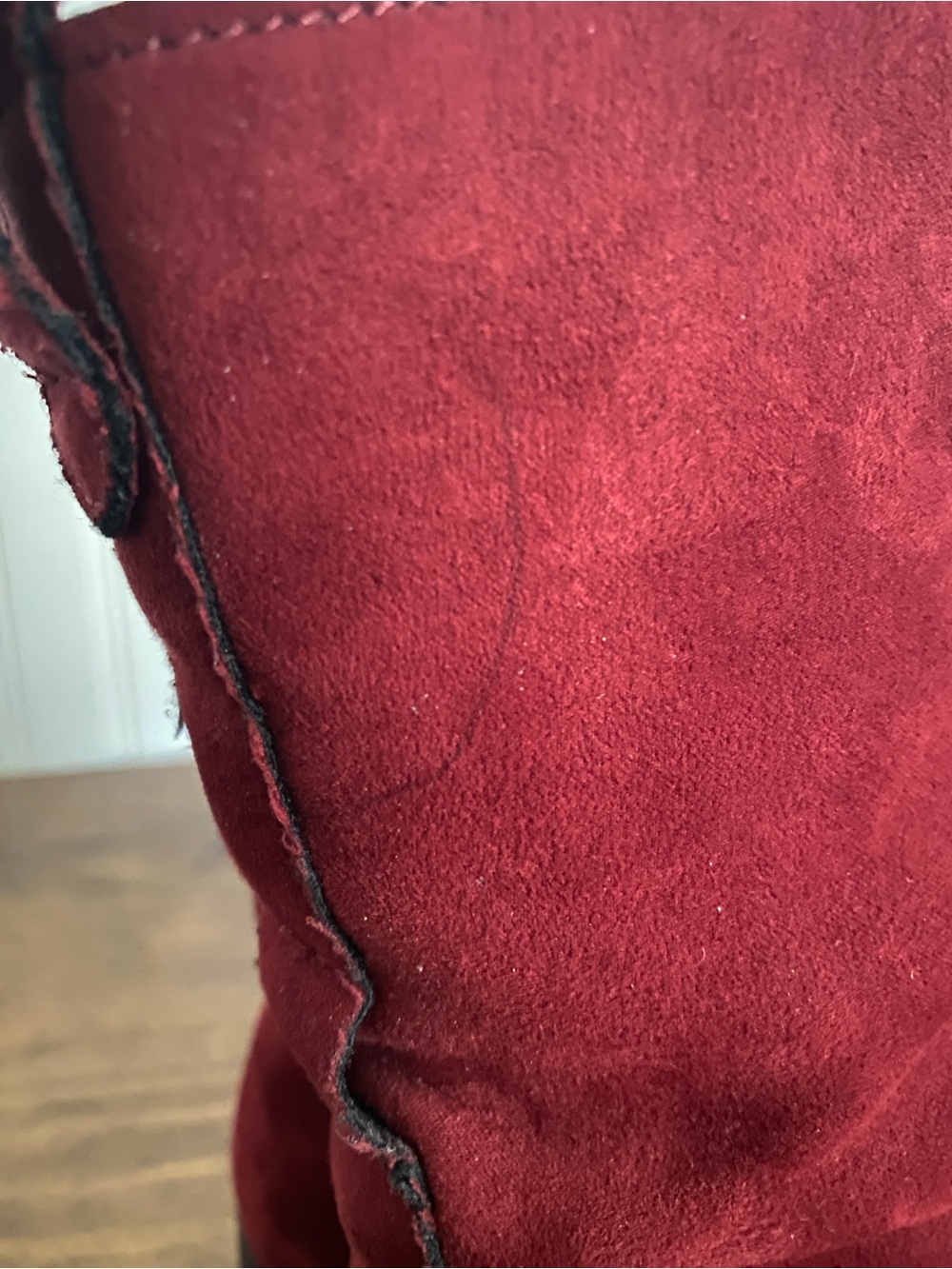 Rouge Helium - Burgundy Lace-Up Suede High Ankle Boots - size: 8 (women’s) - Picture 12 of 14